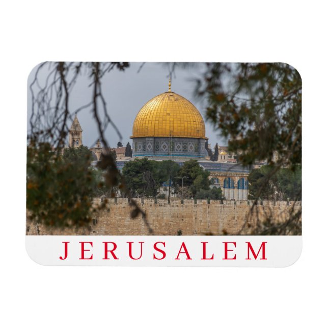 Jerusalem Dome of the Sten view magnet (Horisontell)