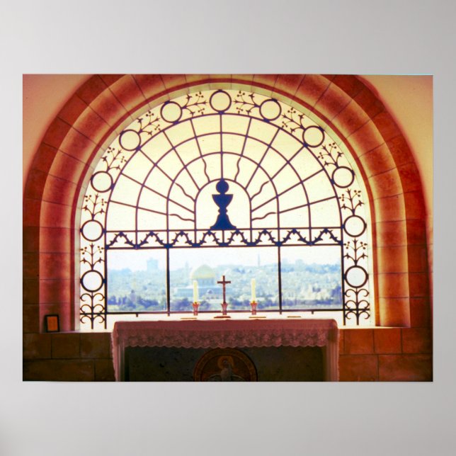 Jerusalem "Dominus Flevit"-chapel, Olivberget Poster (Framsidan)