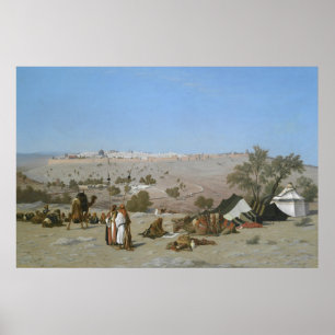 Jerusalem från Mountet of Olives 1880 Poster