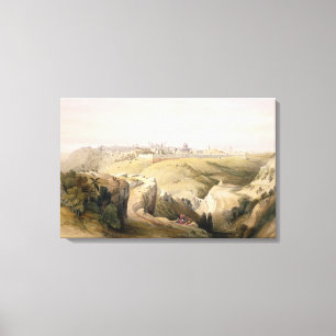 Jerusalem från Mountet of Olives, April 8th 1839 Canvastryck