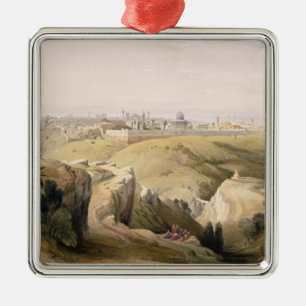 Jerusalem från Mountet of Olives, April 8th 1839 Julgransprydnad Metall