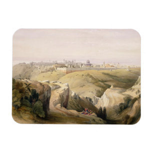 Jerusalem från Mountet of Olives, April 8th 1839 Magnet