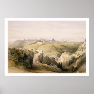 Jerusalem från Mountet of Olives, April 8th 1839 Poster