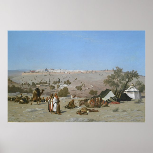 Jerusalem från Olivberget | 1880 Poster (Framsidan)
