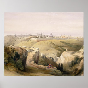 Jerusalem från Olivberget den 8 april 1839 Poster