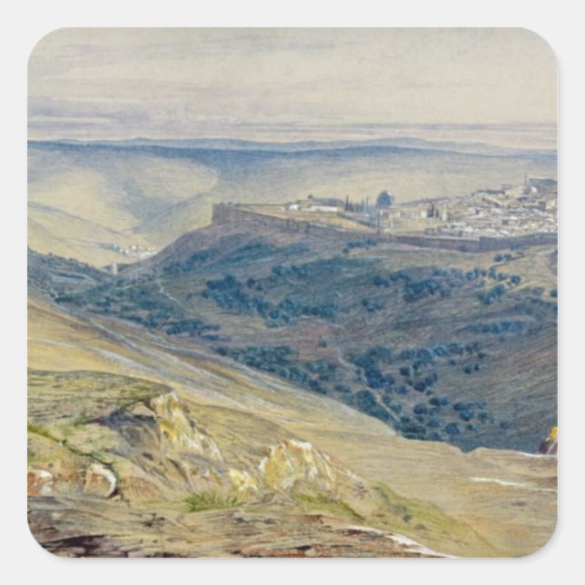 Jerusalem Fyrkantigt Klistermärke (Framsida)