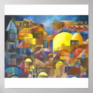 Jerusalem gammal stad poster