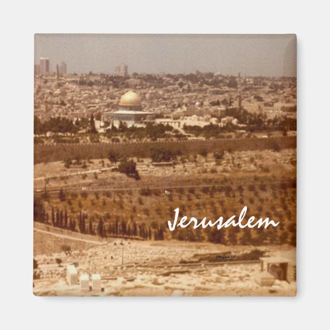 Jerusalem Guld Magnets Magnet (Framsidan)