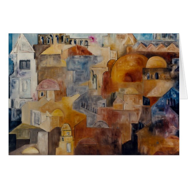 Jerusalem Hälsningskort (Framsidan Horizontal)