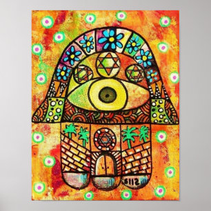 Jerusalem Hamsa Poster