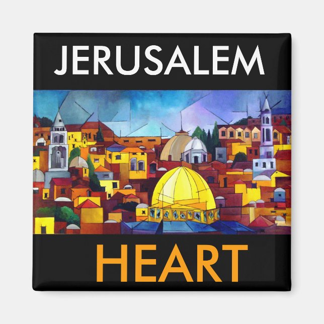 JERUSALEM HEART MAGNET (Framsidan)