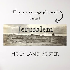 Jerusalem Heliga Landet Foto Poster
