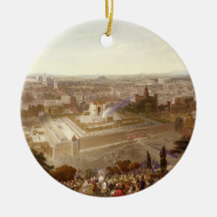 Jerusalem i henne prakt som inristas av den julgransprydnad keramik