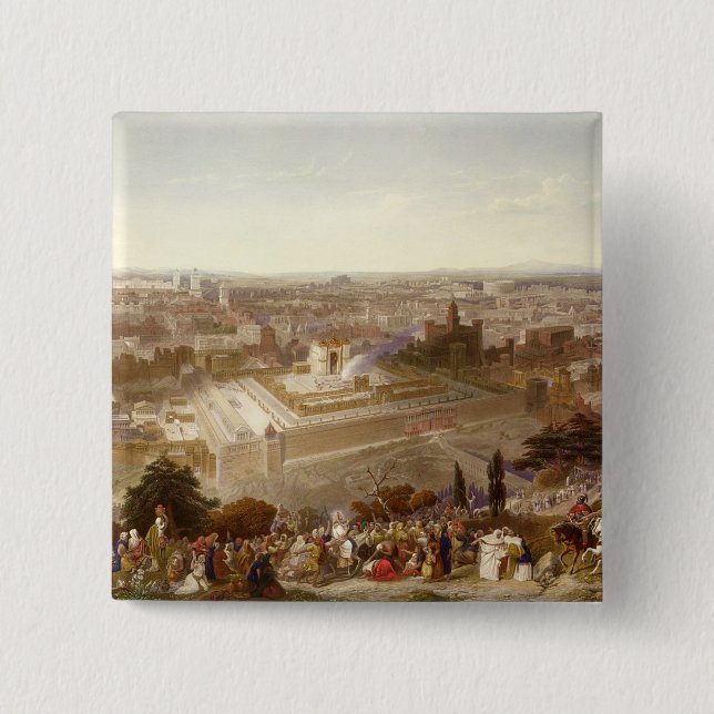 Jerusalem i henne prakt som inristas av den knapp (Framsida)