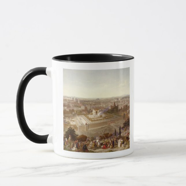 Jerusalem i henne prakt som inristas av den mugg (Vänster)