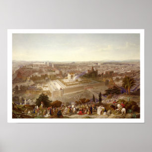 Jerusalem i henne prakt som inristas av den poster