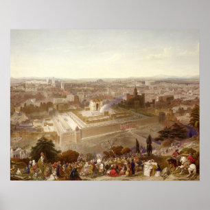 Jerusalem i henne prakt som inristas av den poster