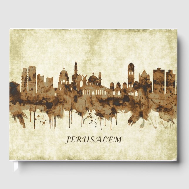 Jerusalem Israel Cityscape Gästböcker (Framsida)