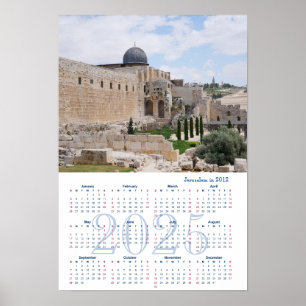 Jerusalem, Israel. Kalender 2025 Poster