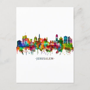 Jerusalem Israel Skyline Helg Vykort