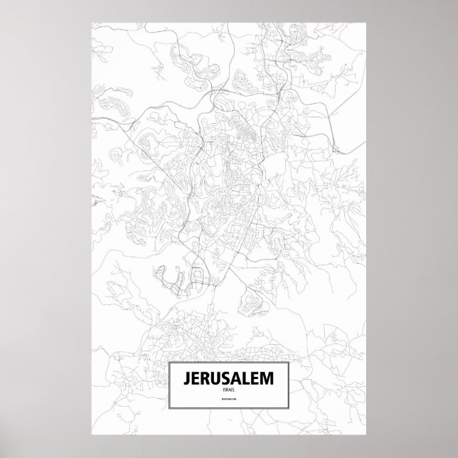 Jerusalem, Israel (svart på vitt) Poster (Framsidan)