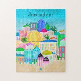 Jerusalem Israel Travel Poster Puzzle Pussel