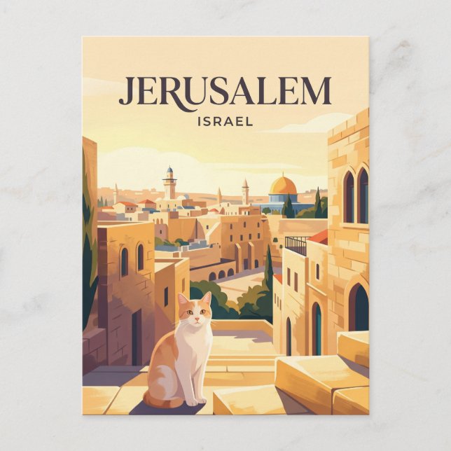 Jerusalem Israel Vykort (Framsida)