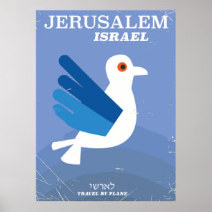 Jerusalem Israels י ש ר ל vintage resor poster