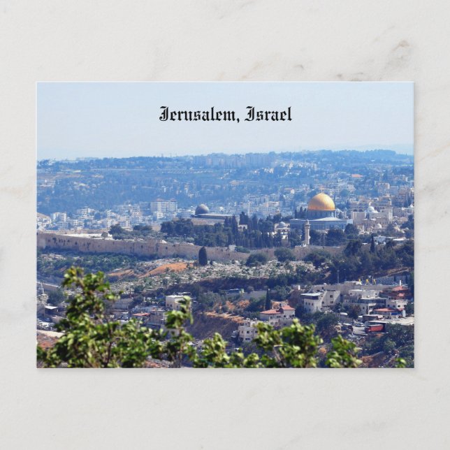 Jerusalem, Israels postkort Vykort (Framsida)