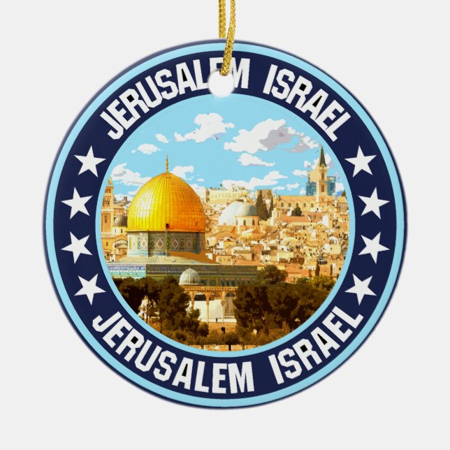 Jerusalem Julgransprydnad Keramik (Framsidan)