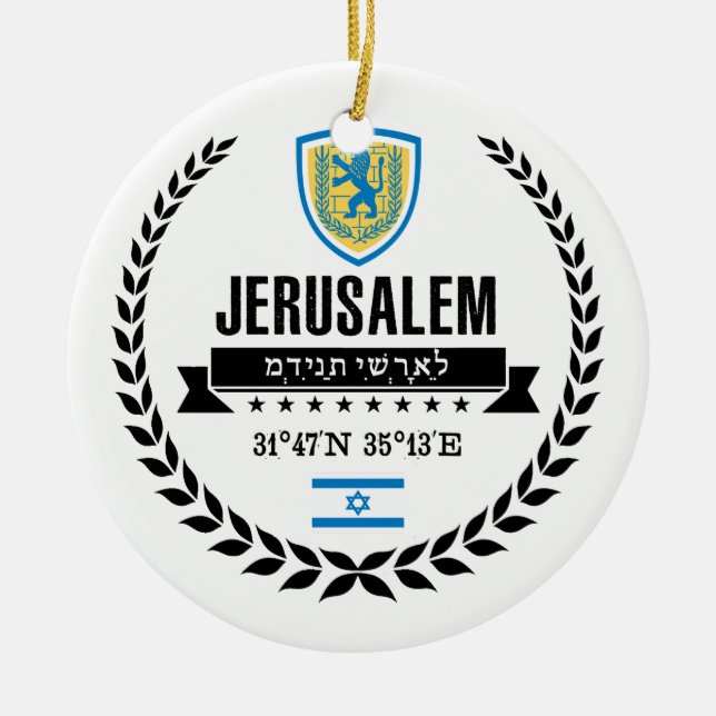 Jerusalem Julgransprydnad Keramik (Framsidan)