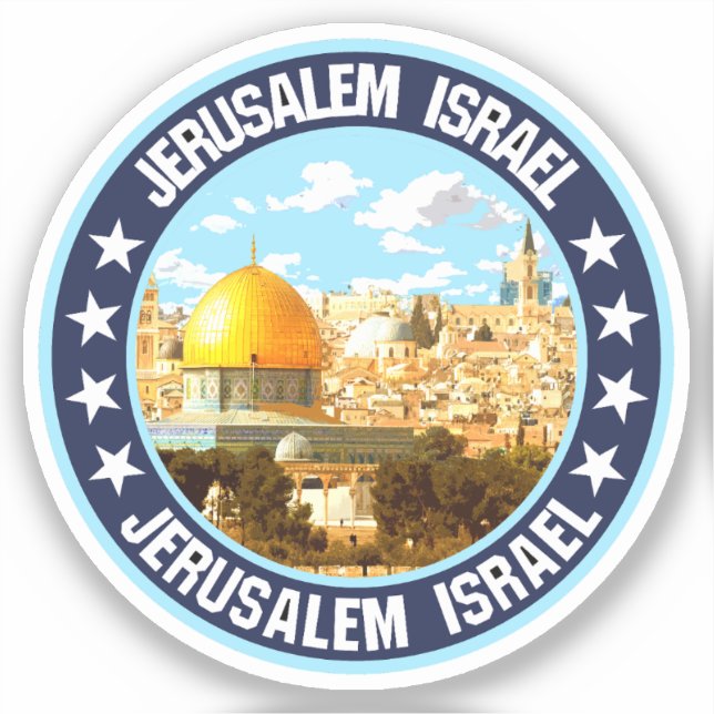 Jerusalem Klistermärken (Framsida)
