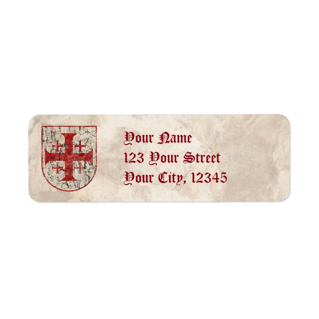 Jerusalem Kor, Distress Returadress Etikett (Framsidan)