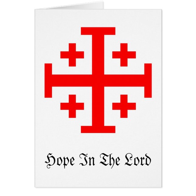 Jerusalem kor hälsningskort (Framsidan)