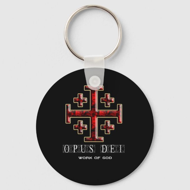 Jerusalem Kor - ver 1 - Opus Dei - Black Nyckelring (Framsida)