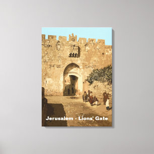 Jerusalem - Lejon Grind Canvastryck