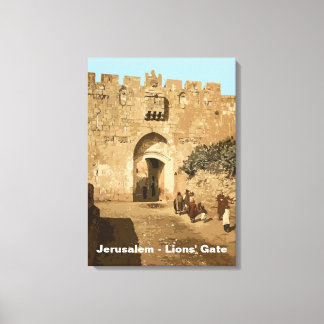 Jerusalem - Lejon Grind Canvastryck