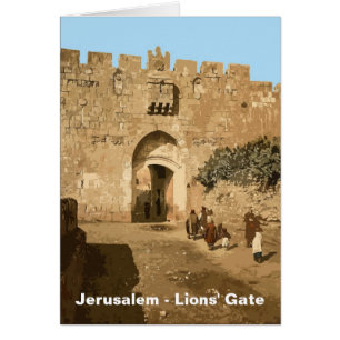 Jerusalem - Lejon Grind Hälsningskort