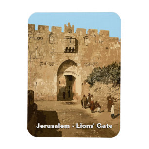 Jerusalem - lejon grind magnet