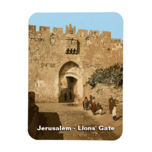 Jerusalem - lejon grind magnet