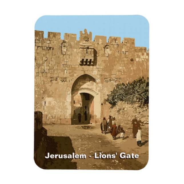 Jerusalem - Lejon Grind Magnet (Vertikal)