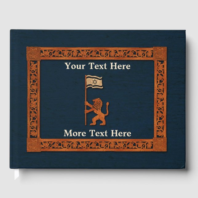 Jerusalem Lejont med Flagga Gästböcker (Framsida)