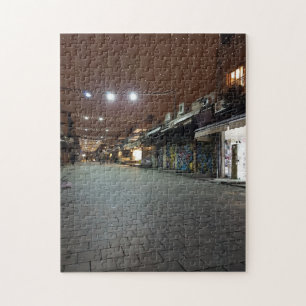 Jerusalem Machane Yehuda vid nattpussel Pussel