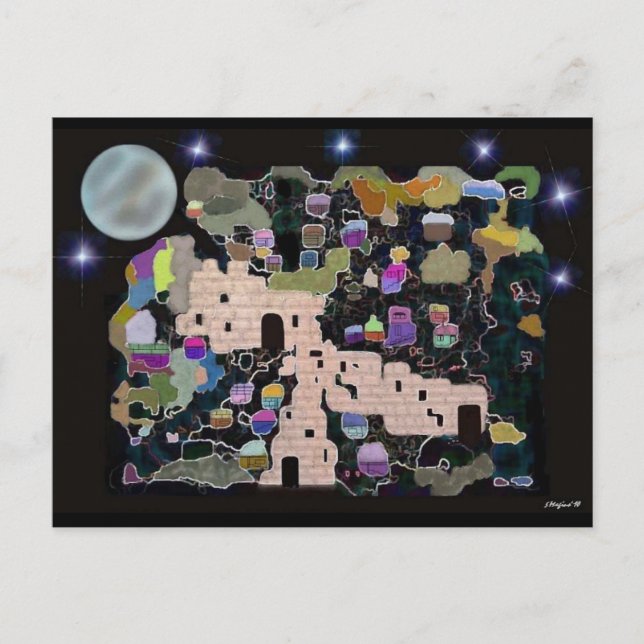 Jerusalem Mån vykort (Framsida)