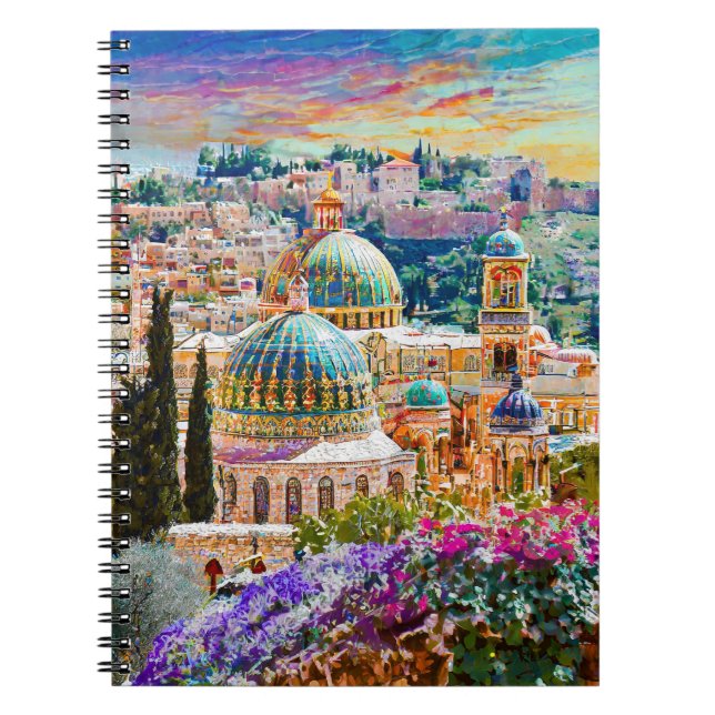 Jerusalem Old City Paint Journal Anteckningsbok (Framsidan)