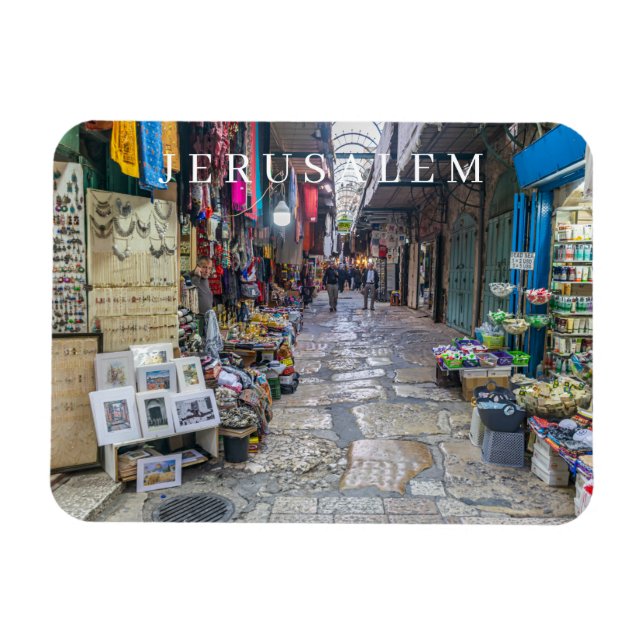 Jerusalem Old Town view-kylmagnet Magnet (Horisontell)