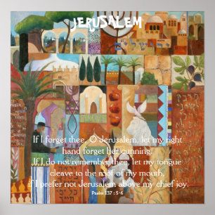 JERUSALEM om jag glömmer thee, nollan Jerusalem, Poster