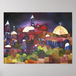 Jerusalem på natten poster