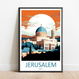 Jerusalem Resa Tryck Väggtillbehör Jerusalem Väggt