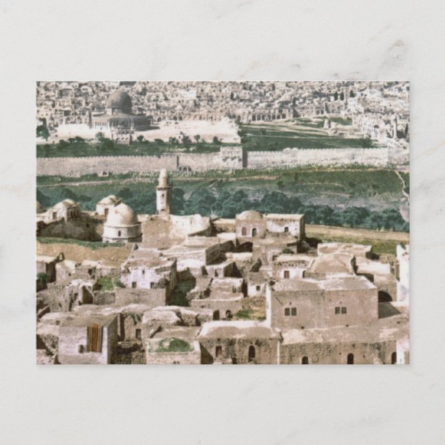 Jerusalem runt 1900 vykort (Framsida)